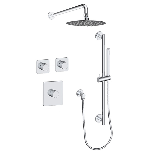 2 function thermostatic shower system