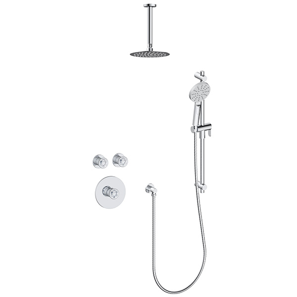 2 function thermostatic shower system