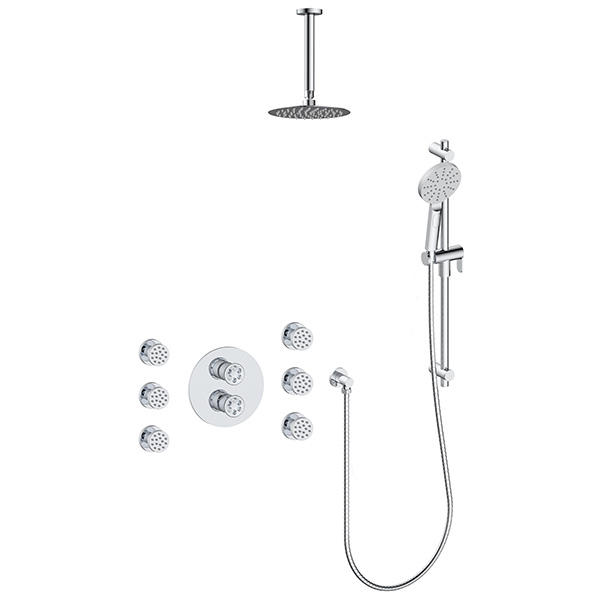 3 function pressure balanced shower system (with or. without shared function)