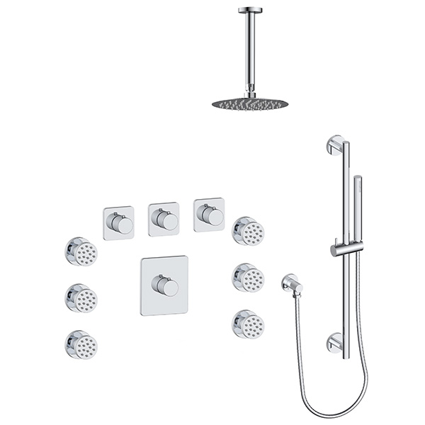 3 function thermostatic shower system