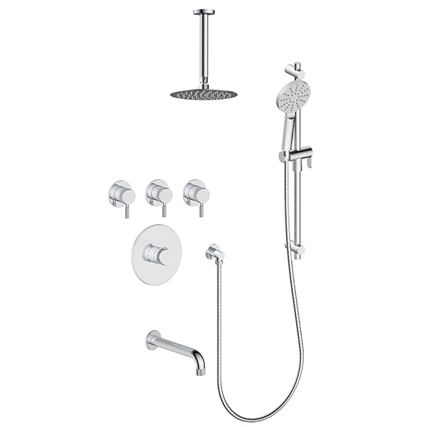 3 function thermostatic shower system