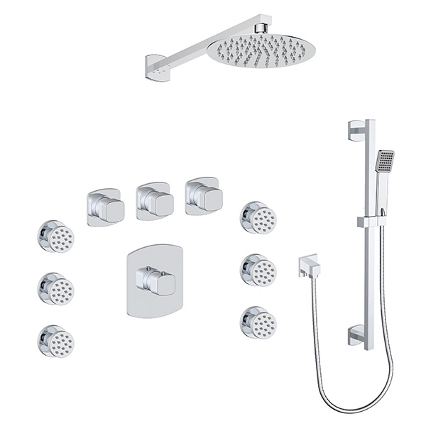 3 function thermostatic shower system