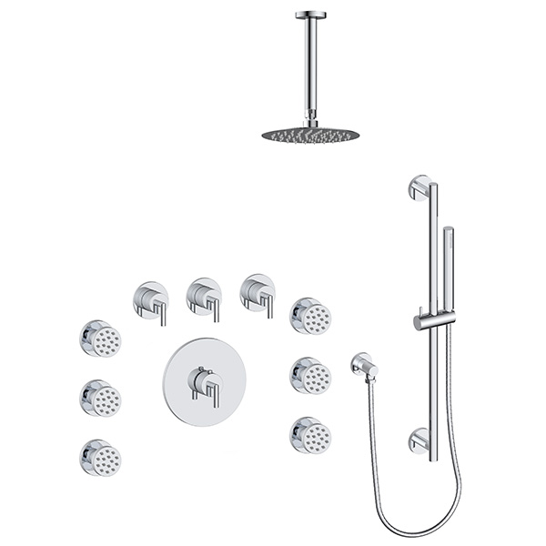 3 function thermostatic shower system