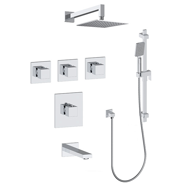 3 function thermostatic shower system