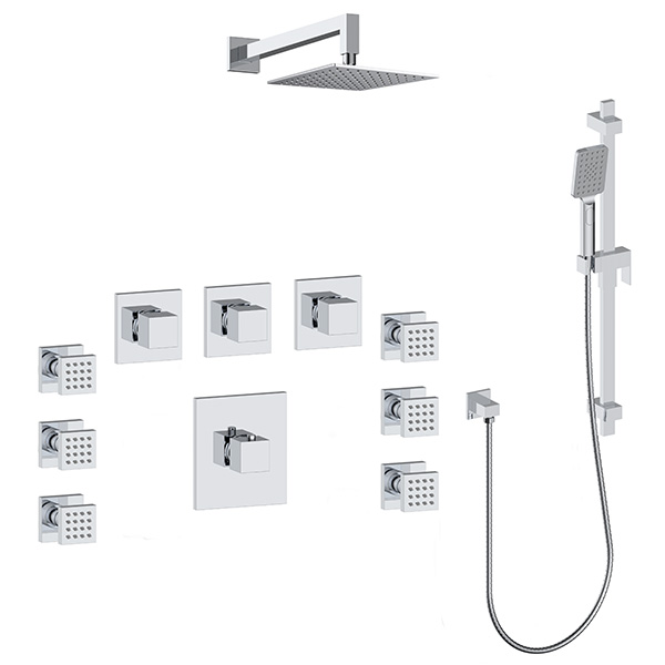 3 function thermostatic shower system