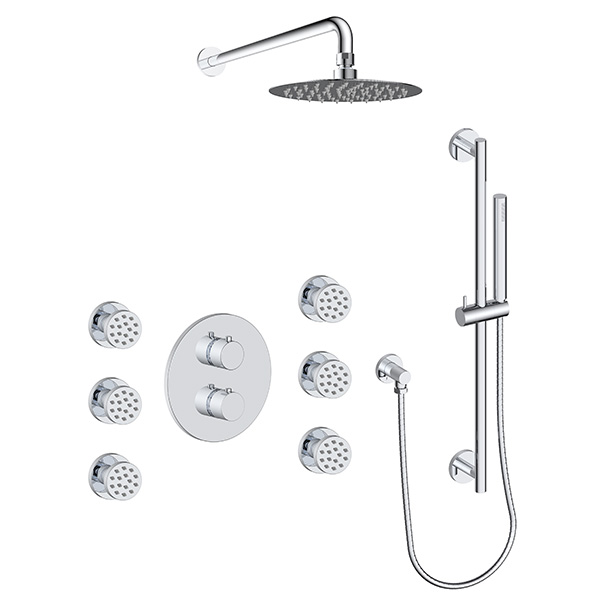 3 function thermostatic shower system (with or. without shared function)