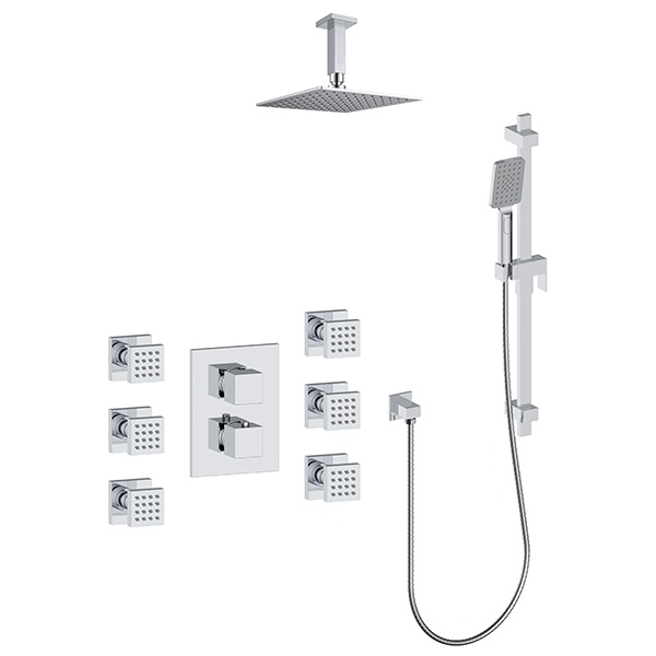 3 function thermostatic shower system (with or. without shared function)