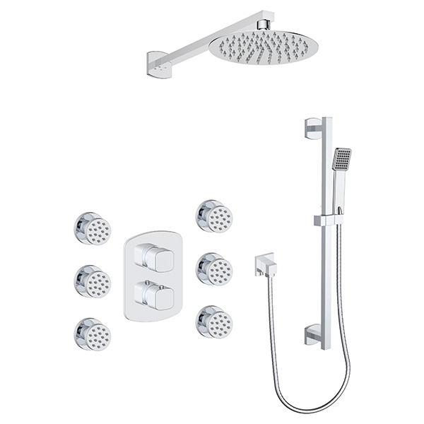 3 function thermostatic shower system (with or. without shared function)