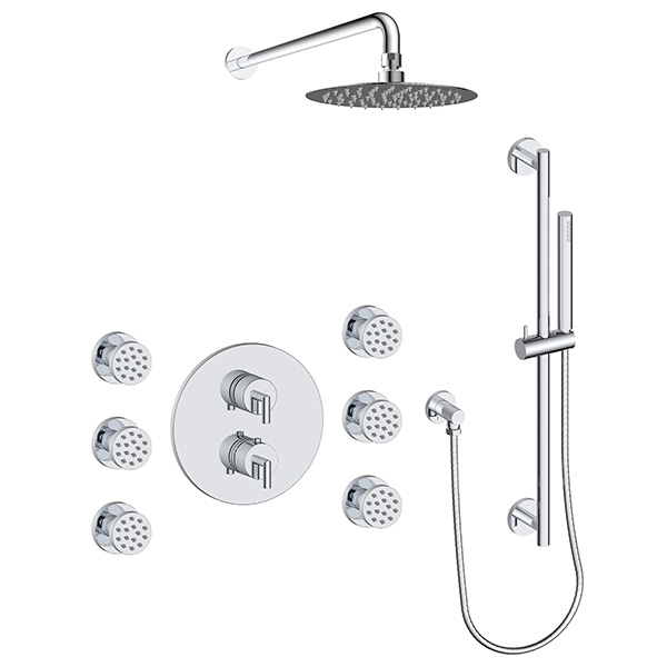 3 function thermostatic shower system (with or. without shared function)