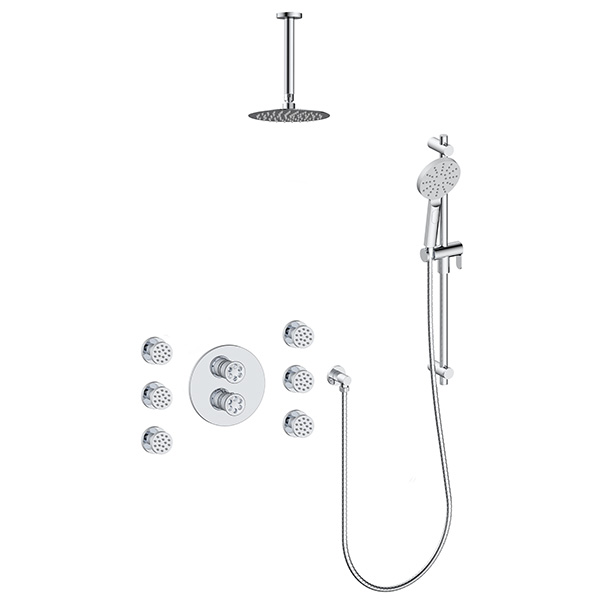 3 function thermostatic shower system (with or. without shared function)