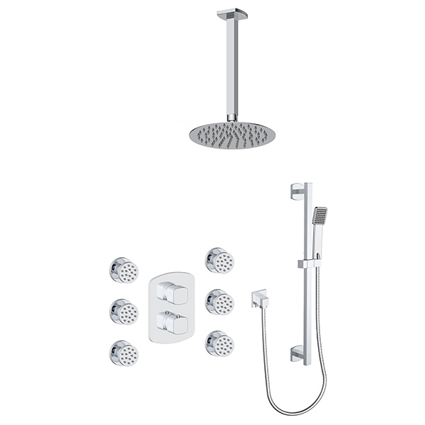 3 function thermostatic shower system (with or. without shared function)