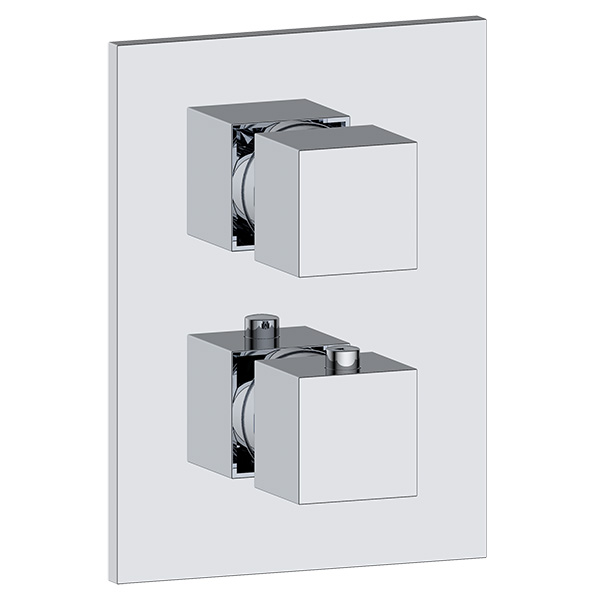 3 function thermostatic valve trim with integrated diverter with shared or. without shared function