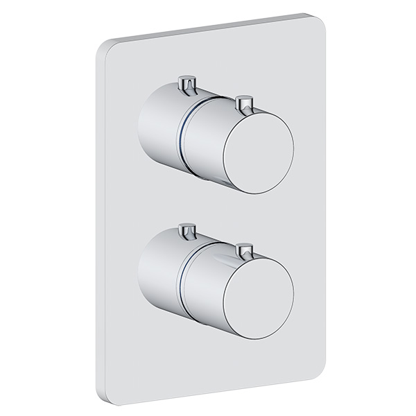 3 function thermostatic valve trim with integrated diverter with shared or. without shared function