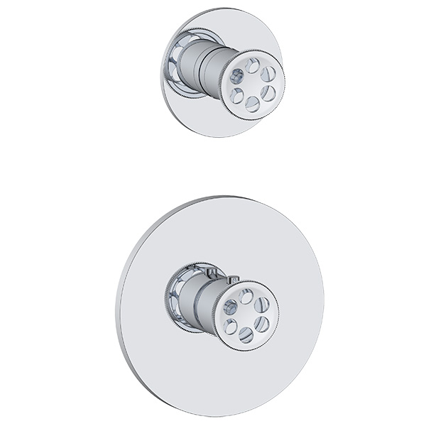 thermostatic valve trim with composed 2 function diverter with shared or. without shared function