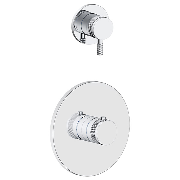 thermostatic valve trim with composed 3 function diverter with shared or. without shared function