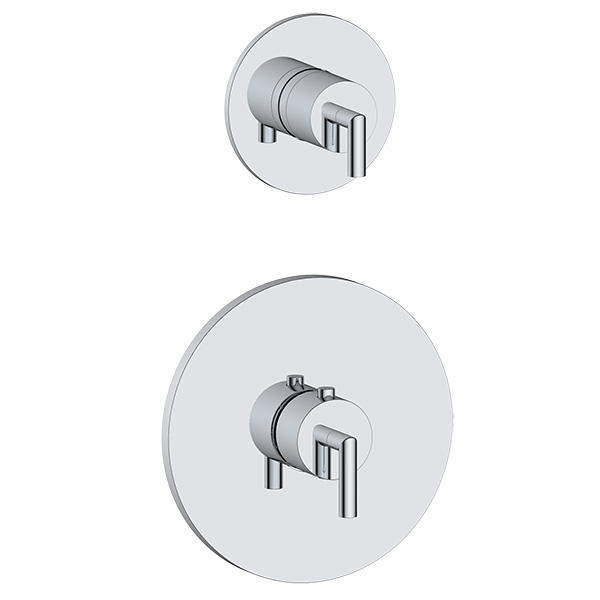 thermostatic valve trim with composed 3 function diverter with shared or. without shared function