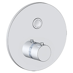 1 function push button thermostatic valve trim with integrated diverter