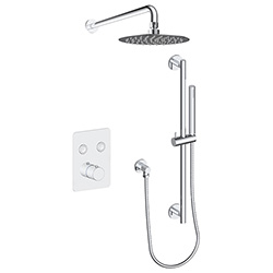 2 function push button thermostatic shower system