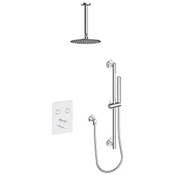 2 function push button thermostatic shower system