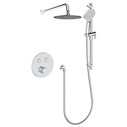 2 function push button thermostatic shower system