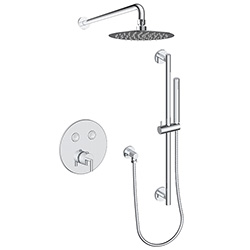 2 function push button thermostatic shower system