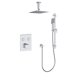 2 function push button thermostatic shower system