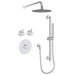 2 function thermostatic shower system