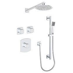 2 function thermostatic shower system