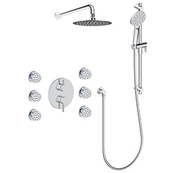 3 function pressure balanced shower system (with or. without shared function)