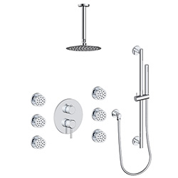 3 function pressure balanced shower system (with or. without shared function)