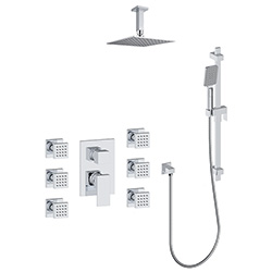 3 function pressure balanced shower system (with or. without shared function)