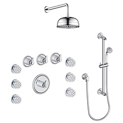 3 function thermostatic shower system