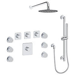 3 function thermostatic shower system