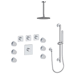 3 function thermostatic shower system