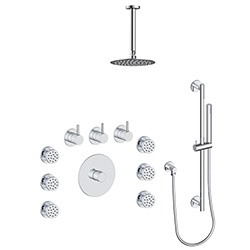 3 function thermostatic shower system