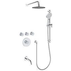 3 function thermostatic shower system