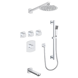 3 function thermostatic shower system