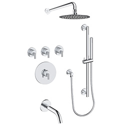 3 function thermostatic shower system