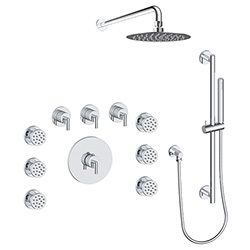 3 function thermostatic shower system