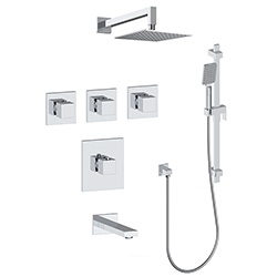 3 function thermostatic shower system