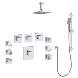 3 function thermostatic shower system