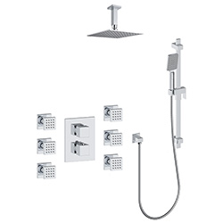 3 function thermostatic shower system (with or. without shared function)