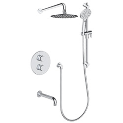 3 function thermostatic shower system (with or. without shared function)