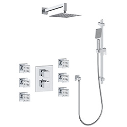 3 function thermostatic shower system (with or. without shared function)