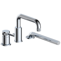 (jkd619r100) deck mounted roman tub filler with hand shower