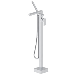 floor mounted tub filler with hand shower