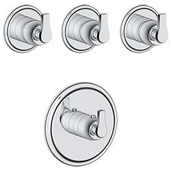 thermostatic valve trim with composed 3 * volume control valve trim